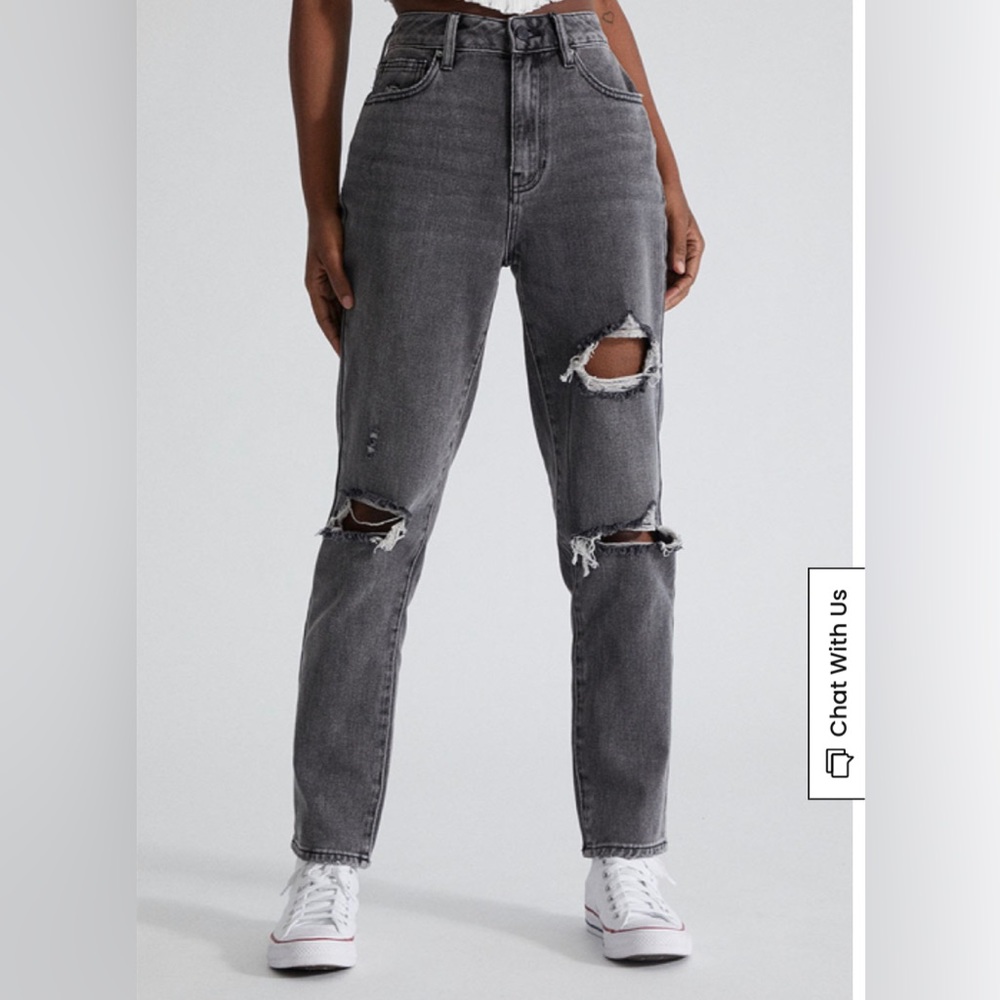 Pacsun Faded Black Ripped Mom Jeans.